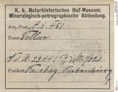 Etiketten zu Tellur (NHMW-MIN-Ai451)